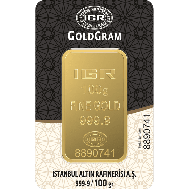 100 GR Külçe Altın